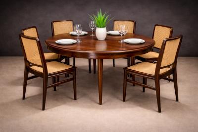 Set of 6 Chairs in Rosewood Cane Unknown 1960s