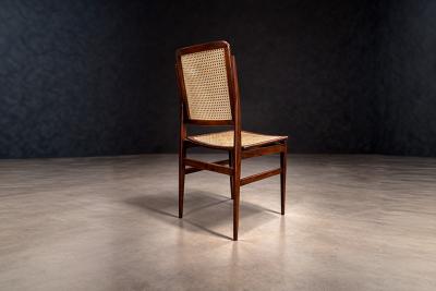 Set of 6 Chairs in Rosewood Cane Unknown 1960s