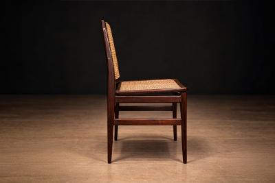 Set of 6 Chairs in Rosewood Cane Unknown 1960s