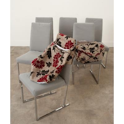 Set of 6 Chrome Mid Century Dining Chairs