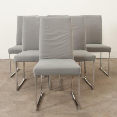 Set of 6 Chrome Mid Century Dining Chairs