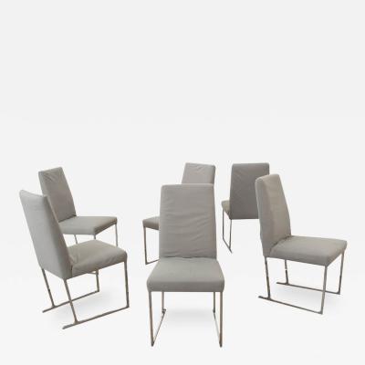 Set of 6 Chrome Mid Century Dining Chairs