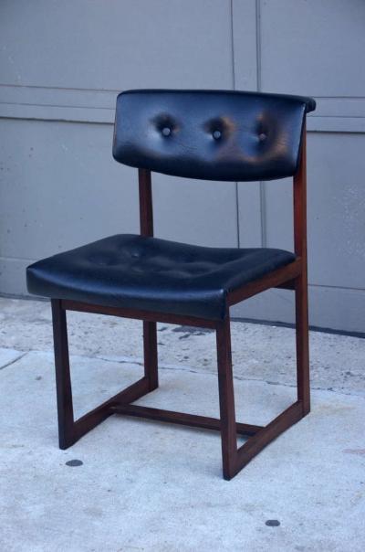 Set of 6 Comfortable Brazilian Rosewood Chairs