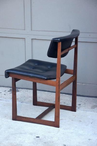 Set of 6 Comfortable Brazilian Rosewood Chairs