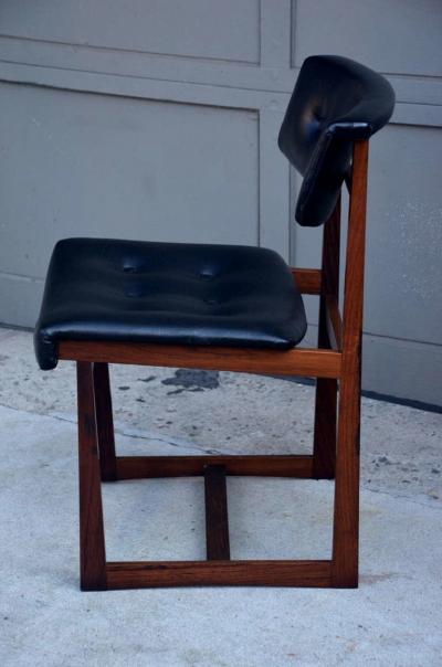 Set of 6 Comfortable Brazilian Rosewood Chairs