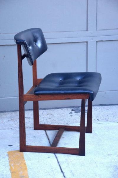Set of 6 Comfortable Brazilian Rosewood Chairs
