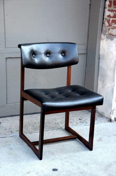 Set of 6 Comfortable Brazilian Rosewood Chairs