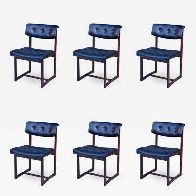 Set of 6 Comfortable Brazilian Rosewood Chairs