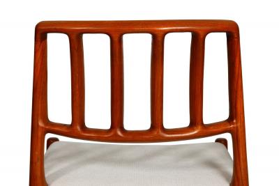 Set of 6 Danish Mid Century Modern Teak Model 83 Niels Moller Dining Chairs
