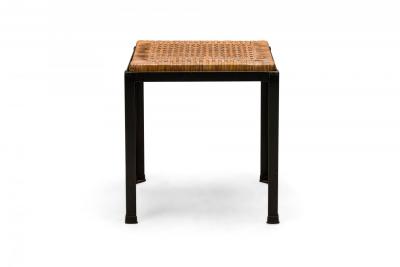Set of 6 Danny Ho Fong Tropi Cali Osetsu Dai Woven Cane and Angle Iron Stool