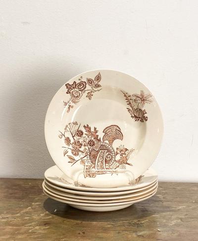 Set of 6 English Soup Bowls