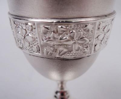Set of 6 Fancy Silver Gilt Wine Cups in Case