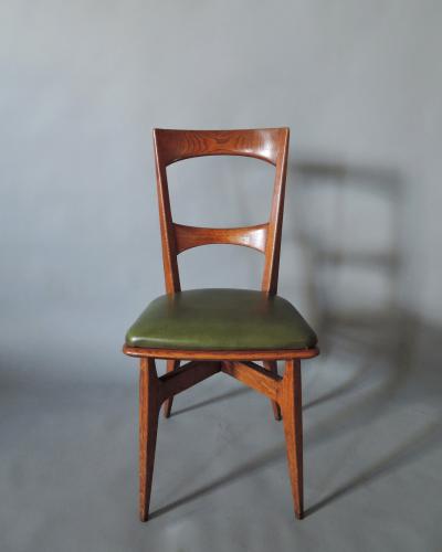 Set of 6 Fine French 1950s 1960s Dining Chairs