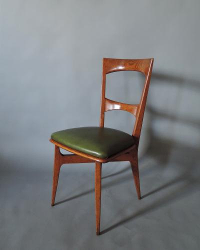 Set of 6 Fine French 1950s 1960s Dining Chairs