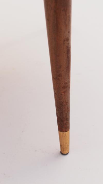 Set of 6 Fine French 1950s Leather upholstered Dining Chairs