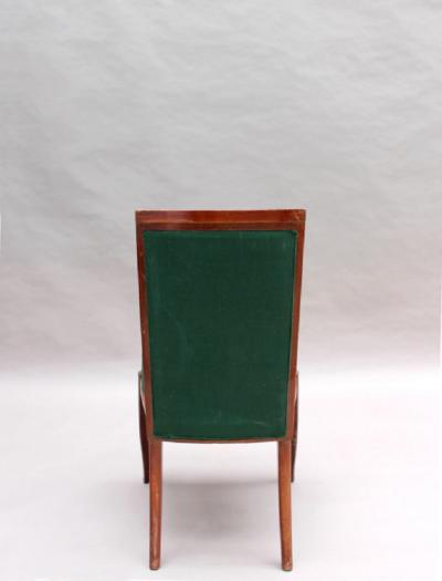 Set of 6 Fine French Art Deco Oak Dining Chairs