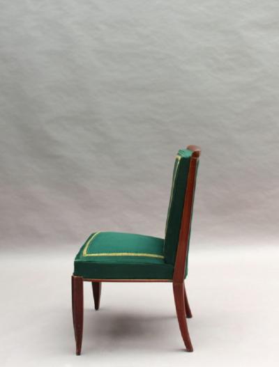 Set of 6 Fine French Art Deco Oak Dining Chairs