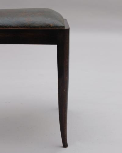 Set of 6 Fine French Art Deco Palissander and Stained Beech Dining Chairs