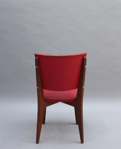 Set of 6 Fine French Mid century Oak Chairs