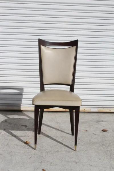 Set of 6 French Mid Century Dining Chairs