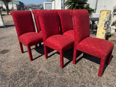 Set of 6 Fully Upholstered Parsons Style Dining Chairs