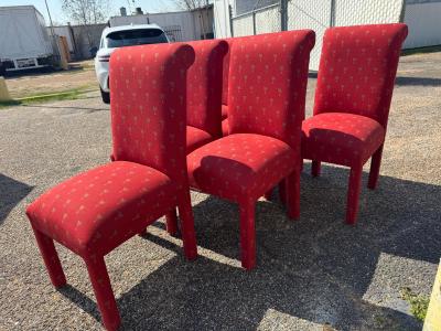 Set of 6 Fully Upholstered Parsons Style Dining Chairs