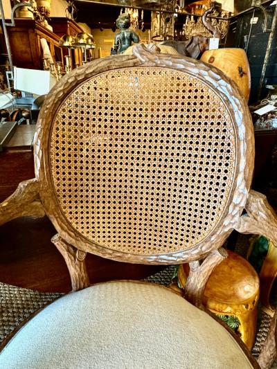 Set of 6 Italian Faux Bois Dining Chairs