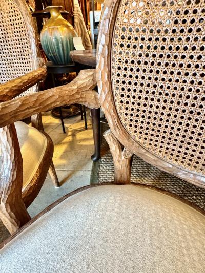 Set of 6 Italian Faux Bois Dining Chairs