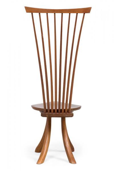 Set of 6 Jeffrey Greene Mid Century American Modern Walnut High Back Dining Side