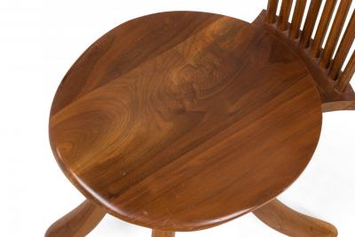 Set of 6 Jeffrey Greene Mid Century American Modern Walnut High Back Dining Side