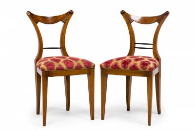 Set of 6 Josef Danhauser Biedermeier Viennese Upholstered Dining Chairs