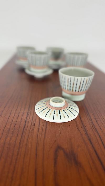 Set of 6 Kutani Chawanmushi