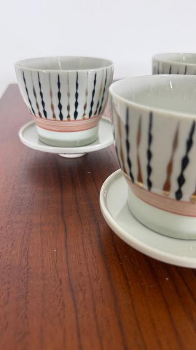 Set of 6 Kutani Chawanmushi