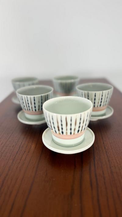 Set of 6 Kutani Chawanmushi
