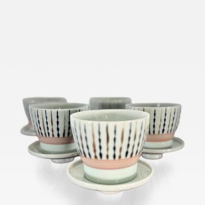 Set of 6 Kutani Chawanmushi