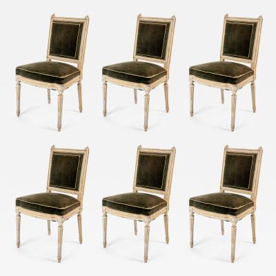 Set of 6 Late 19th Century Louis XVI Style Side Chairs