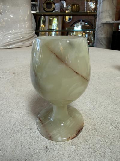Set of 6 Marble Goblets Chalice Glasses