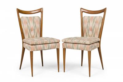 Set of 6 Melchiorre Bega Mid Century Italian Zigzag Upholstered Dining Chairs