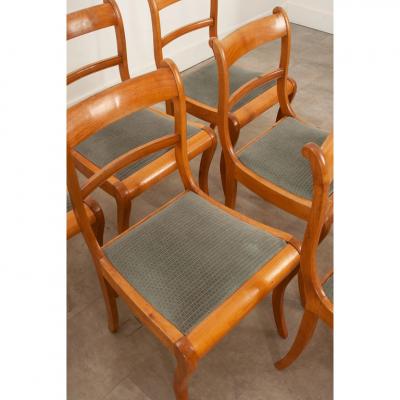 Set of 6 Mid Century Fruitwood Dining Chairs