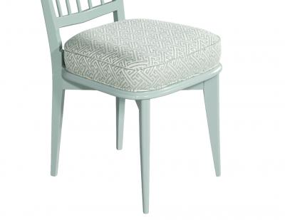 Set of 6 Mid Century Modern Dining Chairs in Sage Green Lacquer