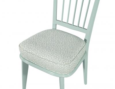 Set of 6 Mid Century Modern Dining Chairs in Sage Green Lacquer