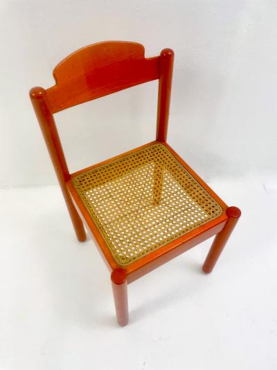 Set of 6 Mid Century Modern Orange Dining Chairs