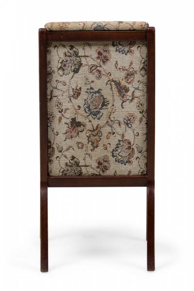 Set of 6 Mid Century Neo Classic Style Mahogany and Brass Dining Chairs