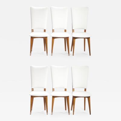 Set of 6 Mid century Scandinavian teak chairs 1960s