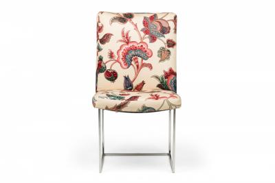 Set of 6 Milo Baughman for Thayer Coggin Mid Century Floral Fabric Captain Din