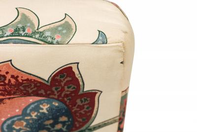 Set of 6 Milo Baughman for Thayer Coggin Mid Century Floral Fabric Captain Din