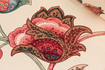 Set of 6 Milo Baughman for Thayer Coggin Mid Century Floral Fabric Captain Din