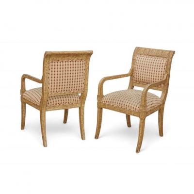 Set of 6 Pierre Deux French Country Dining Arm Chairs