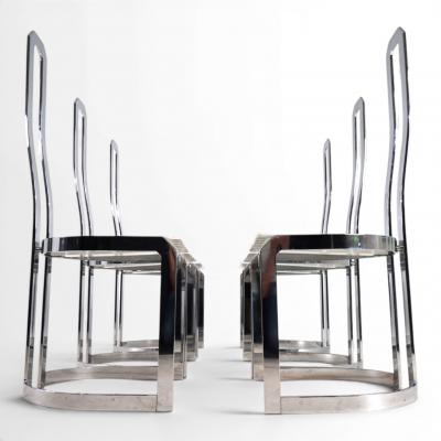 Set of 6 Postmodern Allmilm Dining Chairs 1980