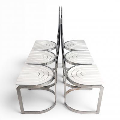 Set of 6 Postmodern Allmilm Dining Chairs 1980
